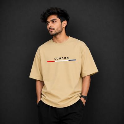 Premium Quality Drop Shoulder T-Shirt | Cream Colour LONDON